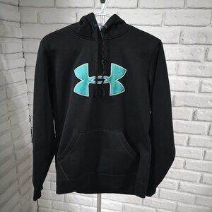 Under Armour Ladies Fleece Lined Size Large Black Loose Fit Hoodie